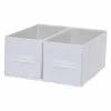 Castorama 2 Boîtes De Rangement Rectangulaires En Textile Mixxit Coloris Blanc SOLDES TOUT À 5