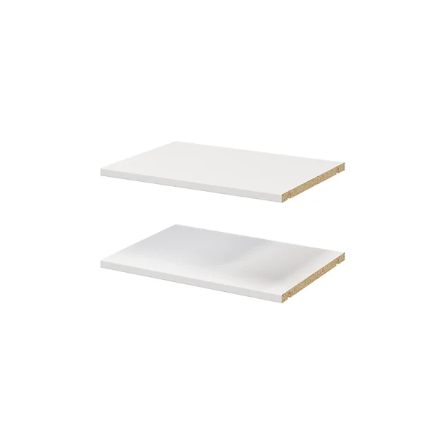 De super promotions disponibles Castorama 2 Tablettes Blanches GoodHome Atomia L. 46,4 X P. 33,2 Cm 1