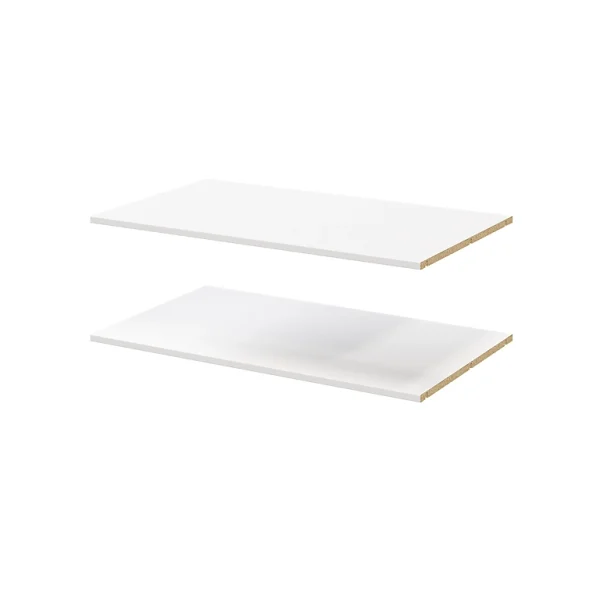 Dernières Nouveautés Castorama 2 Tablettes Blanches GoodHome Atomia L. 96,4 X P. 56,2 Cm 1