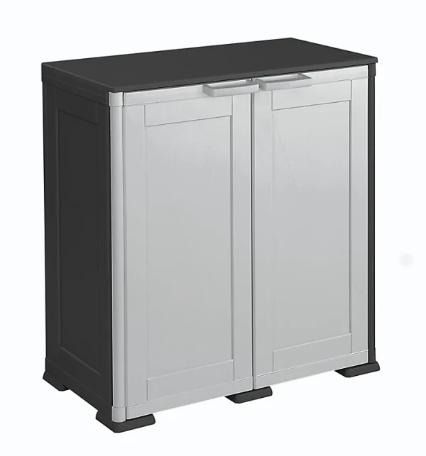 Castorama Armoire Basse En Résine Anthracite Et Gris Clair luxe soldes 1