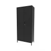 marque pas cher en ligne Castorama Armoire Haute En Métal Noir GoodHome Rand H. 180 X L. 80 X P. 40 Cm 7