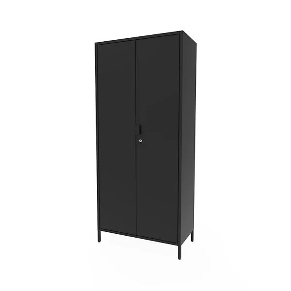 marque pas cher en ligne Castorama Armoire Haute En Métal Noir GoodHome Rand H. 180 X L. 80 X P. 40 Cm 1