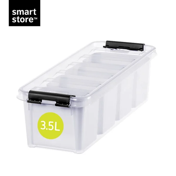 Castorama Boîte De Rangement 3,5L Empilable SmartStore Classic 4 Orthex P. 38 Cm Transparent Avec 4 Compartiments marque pas cher 1