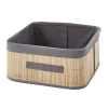 officiel Castorama Boîte De Rangement Carré Mixxit L. 31 Cm, Bambou Et Gris 7