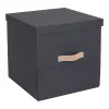 a Prix Discount Castorama Boîte De Rangement Carrée Avec Couvercle Mixxit Coloris Noir 7