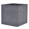 Castorama Boîte De Rangement Carrée En Feutrine Mixxit Coloris Noir De Qualité 5