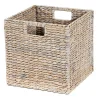 soldes pas cher Castorama Boîte De Rangement Carrée En Fibre Naturelle Mixxit Coloris Gris 5