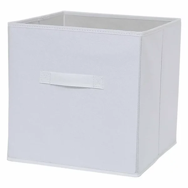 Castorama Boîte De Rangement Carrée En Textile Mixxit Coloris Blanc vente luxe pas cher 1