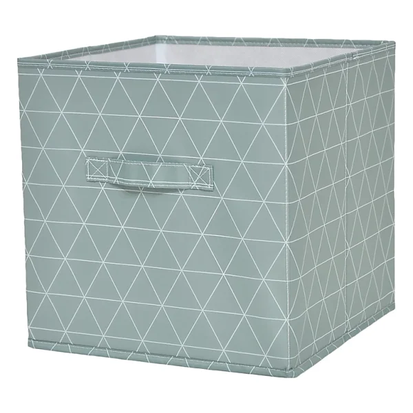 garantie de qualité Castorama Boîte De Rangement Carrée En Textile Mixxit Coloris Vert Scandinave 1