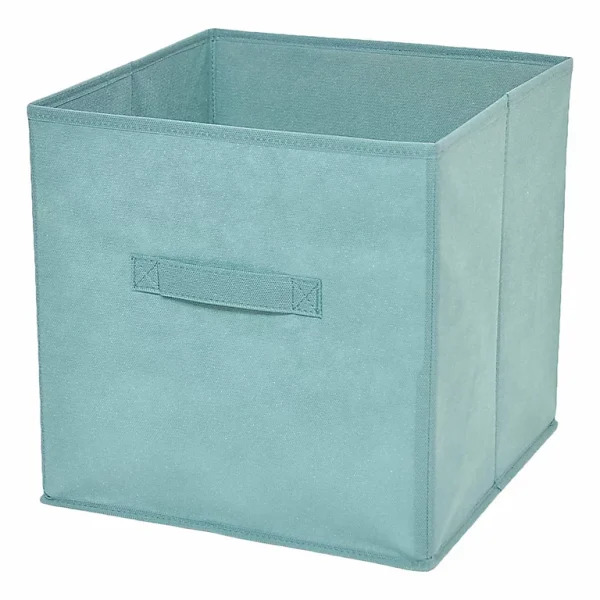 magasin solde Castorama Boîte De Rangement Carrée En Textile Mixxit Coloris Vert 1