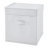 Castorama Boîte De Rangement Carrée En Tissu Mixxit Coloris Blanc meilleure qualité 7