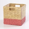 excellents soldes Castorama Boîte De Rangement En Fibre Naturelle Mixxit Coloris Rose 7