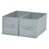 site soldes Castorama Boîte De Rangement Rectangulaire En Textile Mixxit Coloris Gris Clair 7