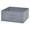 magasin pas cher Castorama Boîte De Rangement Rectangulaire En Textile Mixxit Coloris Gris Foncé 7