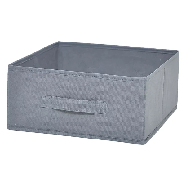 magasin pas cher Castorama Boîte De Rangement Rectangulaire En Textile Mixxit Coloris Gris Foncé 1