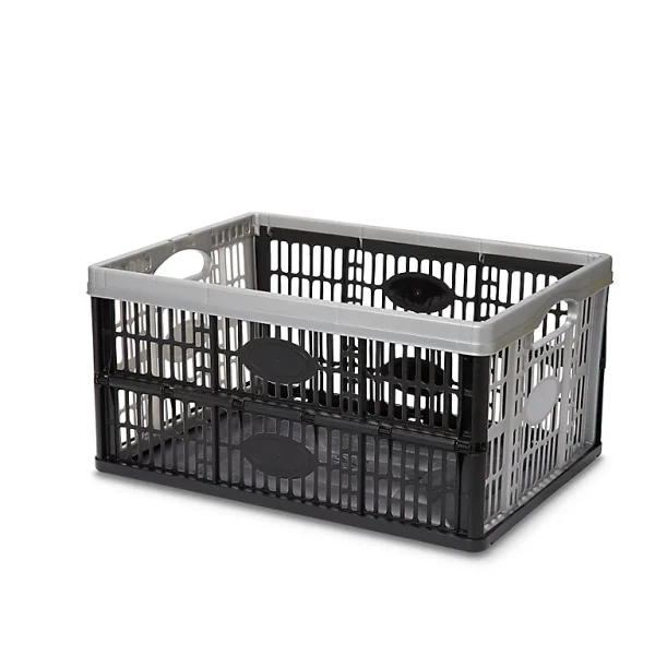 qualité supérieure Castorama Caisse Pliable En Plastique Stuva Noir Et Gris 33 L 1