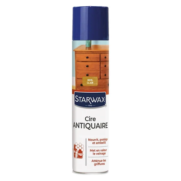 Castorama Cire Antiquaire Aérosol Bois Ciré Clair Starwax 300ml commentaire favorable 1