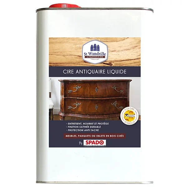 Castorama Cire Antiquaire Bois Ciré St Wandrille 5L meilleure qualité 1