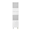 Distributeur Officiel Castorama Colonne De Rangement Blanche Sur Pieds Avec Tiroirs Et Porte GoodHome Atomia H. 161 X L. 37,5 X P. 35 Cm 7