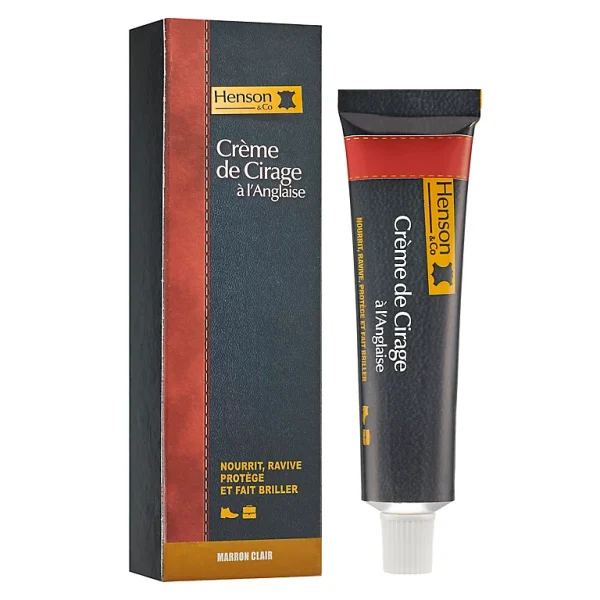 commentaire favorable Castorama Crème De Cirage Anglais Henson & Co Marron Clair 50ml 1