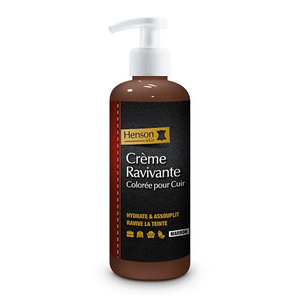 mode pas cher Castorama Crème Ravivante Cuir Marron Henson & Co 250ml 1