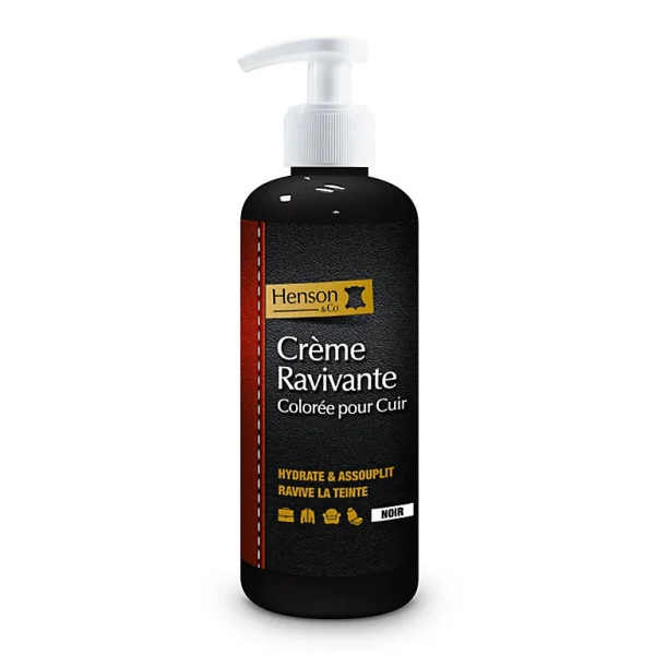 grossiste Castorama Crème Ravivante Cuir Noir Henson & Co 250ml 1