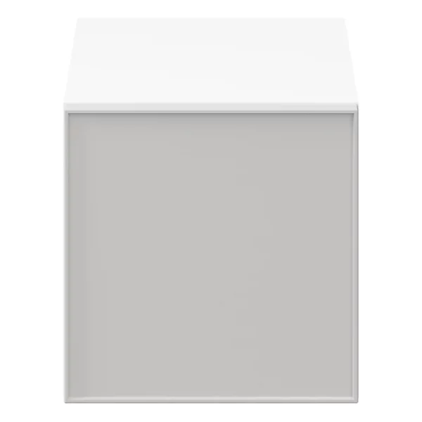 Castorama Cube De Rangement Blanc Avec Porte Grise Claire Mate GoodHome Atomia H. 37,5 X L. 37,5 X P. 37 Cm pas cher en vente 1