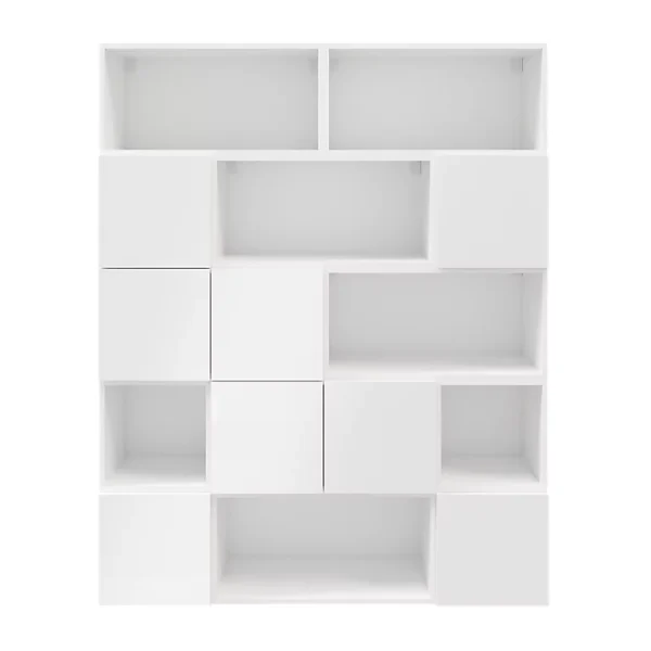 en vente Castorama Étagère Semi Ouverte Blanche Brillante GoodHome Atomia H. 187,5 X L. 150 X P. 37 Cm 1