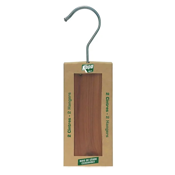 Castorama Etui 2 Cintres Bois De Cèdre à prix imbattables 1