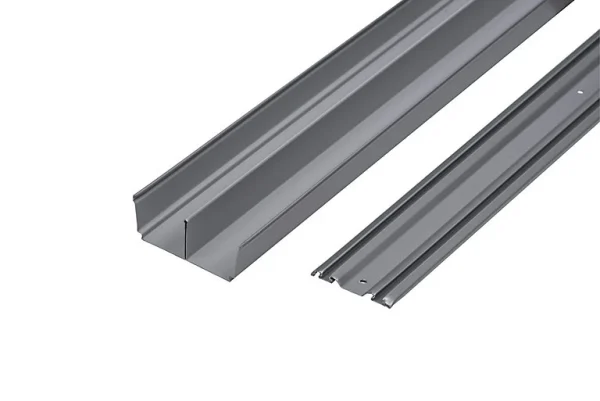 excellente qualité Castorama Kit De Rails Form Haut + Bas L. 180 Cm, Laqué Gris 1