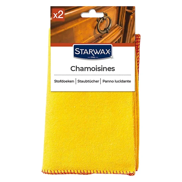 REMISE allant jusqu. Castorama Lot 2 Chamoisines Mobilier Intérieur Starwax 50 X 40 Cm Jaune 1