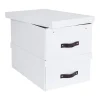 à prix imbattables Castorama Lot De 2 Boîtes De Rangement Rectangulaires Avec Couvercle Coloris Blanc 7