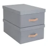 Castorama Lot De 2 Boîtes De Rangement Rectangulaires Avec Couvercle Coloris Gris Service Clients Dédié 5