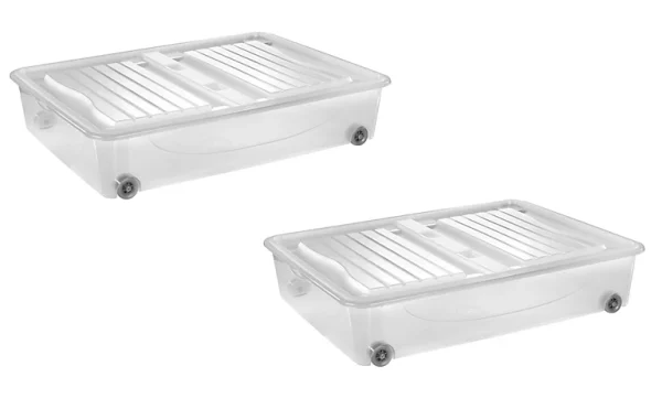 Castorama Lot De 2 Boîtes De Rangement Tontarelli Combi Box 56,4L site en ligne 1