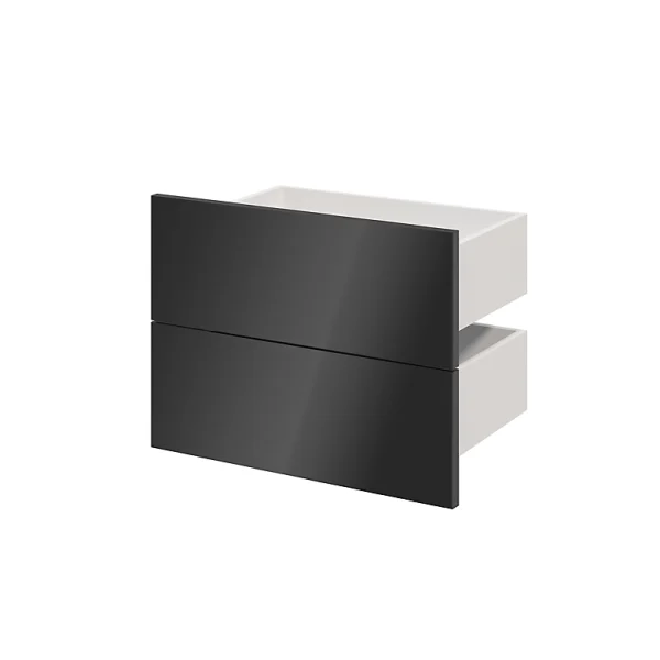 Castorama Lot De 2 Tiroirs Anthracite Brillant GoodHome Atomia H. 18,5 X L. 46,4 X P. 30 Cm Acheter 1