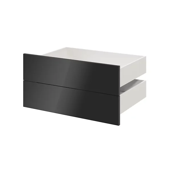 Castorama Lot De 2 Tiroirs Anthracite Brillant GoodHome Atomia H. 18,5 X L. 71,4 X P. 50 Cm commentaire favorable 1