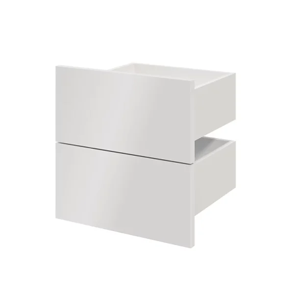 Castorama Lot De 2 Tiroirs Blanc Brillant GoodHome Atomia H. 18,5 X L. 33,9 X P. 30 Cm magasin en ligne 1