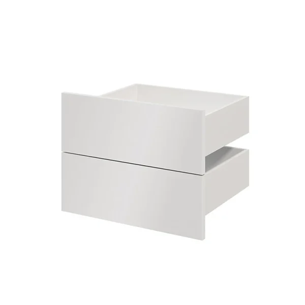 vente en ligne Castorama Lot De 2 Tiroirs Blanc Brillant GoodHome Atomia H. 18,5 X L. 46,4 X P. 39 Cm 1