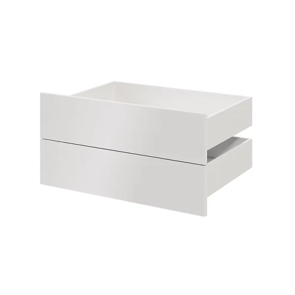 Castorama Lot De 2 Tiroirs Blanc Brillant GoodHome Atomia H. 18,5 X L. 71,4 X P. 50 Cm soldes pas cher 1