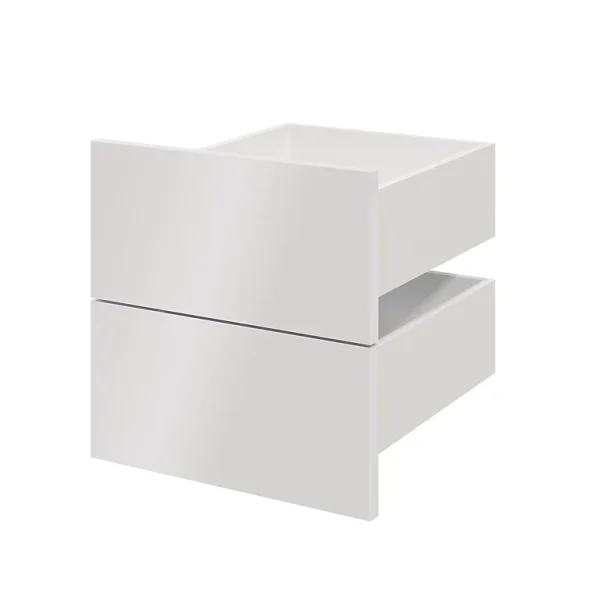 Castorama Lot De 2 Tiroirs Blancs GoodHome Atomia H. 18,5 X L. 33,9 X P. 39 Cm shopping pas cher 1