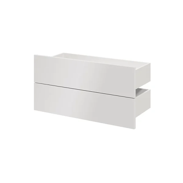 Satisfait ou Remboursé Castorama Lot De 2 Tiroirs Blancs GoodHome Atomia H. 18,5 X L. 71,4 X P 30 Cm 1