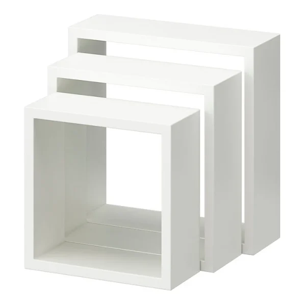 Castorama Lot De 3 étagères Murales Cubes Modulables Rigga Form, Blanc marques pas cher 1