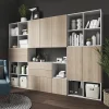 Castorama Meuble De Rangement Avec Tiroirs Blanc Et Effet Chêne GoodHome Atomia H. 187,5 X L. 262,5 X P. 35 Cm Livraison Standard/Rapide 7