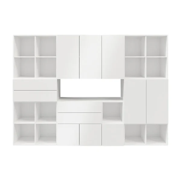 Castorama Meuble De Rangement Avec Tiroirs Blanc GoodHome Atomia H. 187,5 X L. 262,5 X P. 35 Cm achat 1