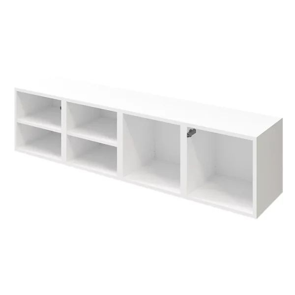 Top ventes Castorama Meuble TV Blanc GoodHome Atomia H. 37,5 X L. 150 X P. 37 Cm 1