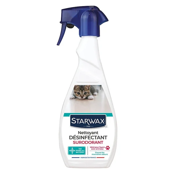 commentaire favorable Castorama Nettoyant Désinfectant Suprodorant Milieu Animal Starwax 500ml 1