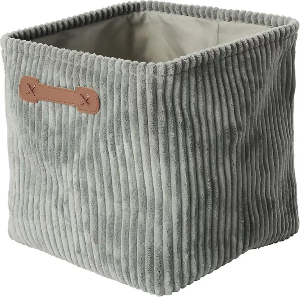 Castorama Panier De Rangement Carré Effet Velours Gris prix abordable 1