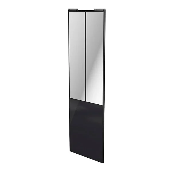 Castorama Porte De Placard Coulissante Atelier Vitrée Noir Avec Cadre Noir GoodHome Arius H. 248,5 X L. 76.2 Cm a Prix Discount 1