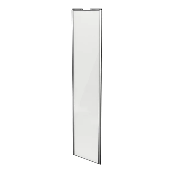 à prix imbattables Castorama Porte De Placard Coulissante Blanc Avec Cadre Gris GoodHome Arius H. 248,5 X L. 62.2 Cm 1