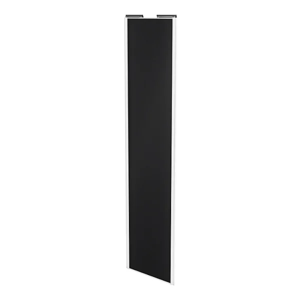 Castorama Porte De Placard Coulissante Noir Mat Avec Cadre Blanc GoodHome Arius H. 248,5 X L. 62.2 Cm soldes 1